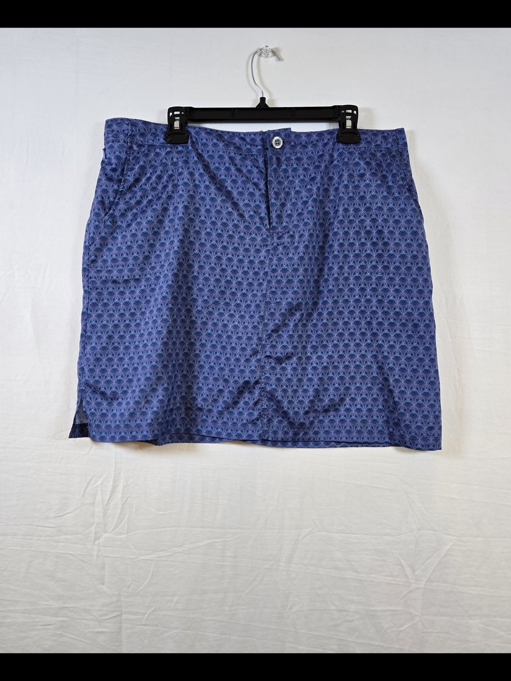 Women's Blue Printed Skort